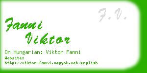 fanni viktor business card